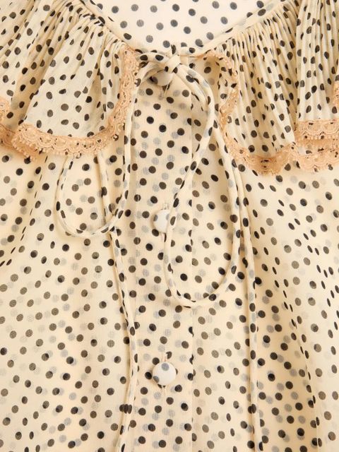 Valentino Garavani Plusdepois-print georgette shirt - Neutrals