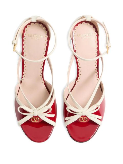 Valentino Garavani 100mm vlogo bow bepointy sandals - Red - zdjęcie produktu nr 2