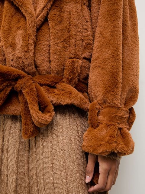 Answear.LAB kurtka kolor brązowy przejściowa