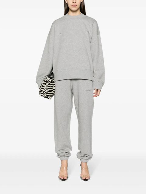 The Attico Penny logo-appliqué cotton track pants - Grey