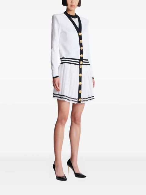 Balmain two-tone cardigan - White - zdjęcie produktu nr 2