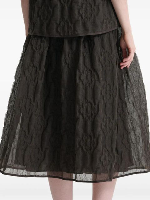 Cecilie Bahnsen textured Balaskirt skirt - Brown - zdjęcie produktu nr 2