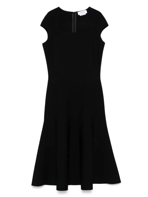 Alexander McQueen flared-hem midi dress - Black - zdjęcie produktu nr 1