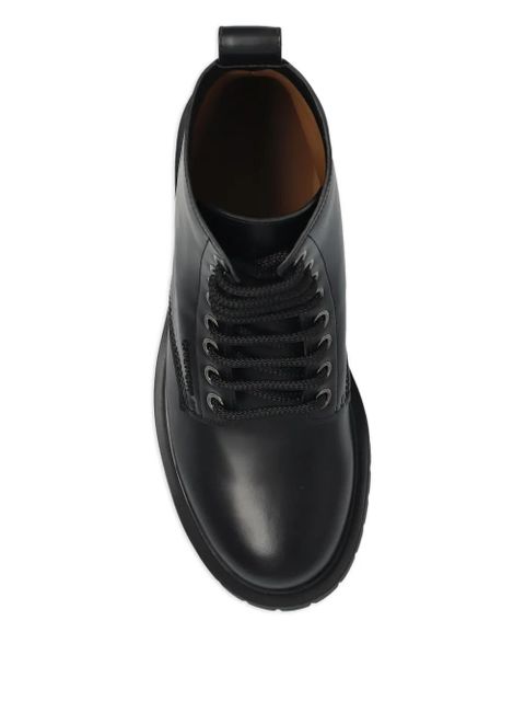 Givenchy lace-up leather biker boots - Black