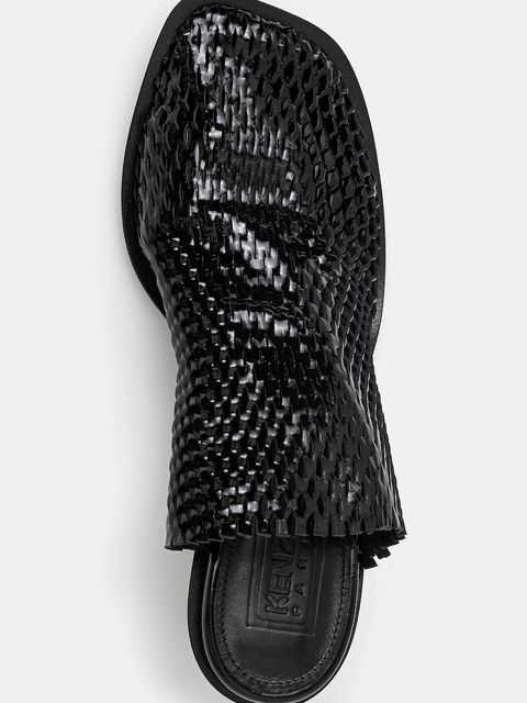 Kenzo klapki Mule damskie kolor czarny na szpilce FF52MU140L64.99