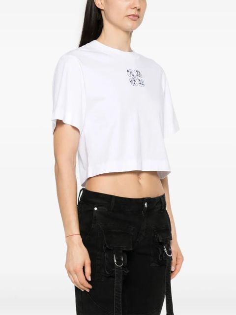 Off-White Bling Leaves S Arrow crop T-shirt