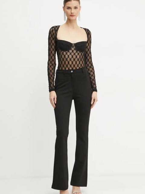 Bardot body ADONI damskie kolor czarny gładka 59583TB