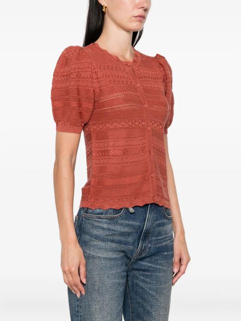 Ba&Sh Vinat puff-sleeve cardigan - Brown - zdjęcie produktu nr 2