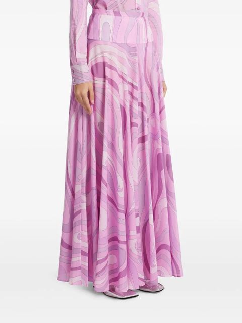PUCCI Marmo-print maxi skirt - Pink