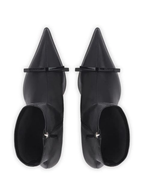 Lanvin bow-detail leather ankle boots - Black