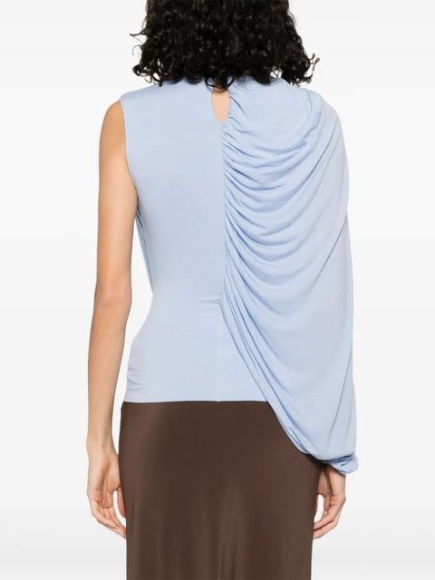 MANURÍ draped blouse - Blue