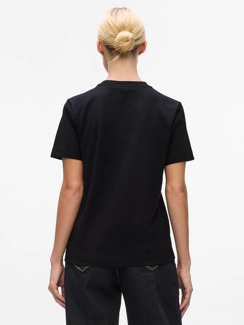 Karl Lagerfeld t-shirt bawełniany damski kolor czarny A4W17052 - zdjęcie produktu nr 2
