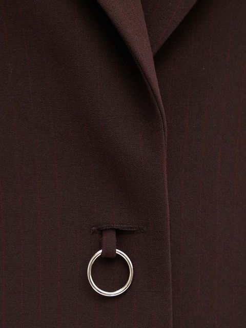 AERON marynarka kolor brązowy oversize gładka PFBL079511