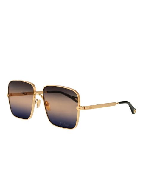 Chloé Eyewear Aly square-frame sunglasses - Gold - zdjęcie produktu nr 2