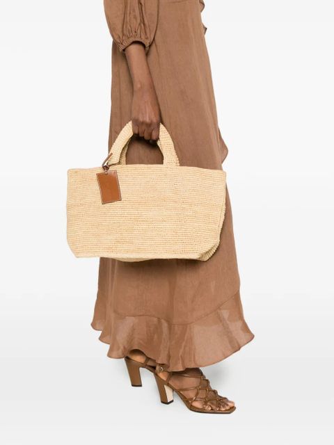 Manebi medium New Sunset woven-raffia tote bag - Neutrals - zdjęcie produktu nr 2