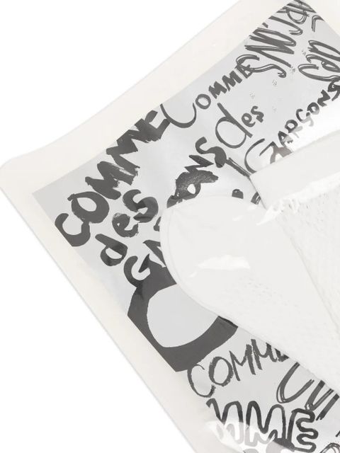 Comme Des Garçons textured logo socks - White - zdjęcie produktu nr 2