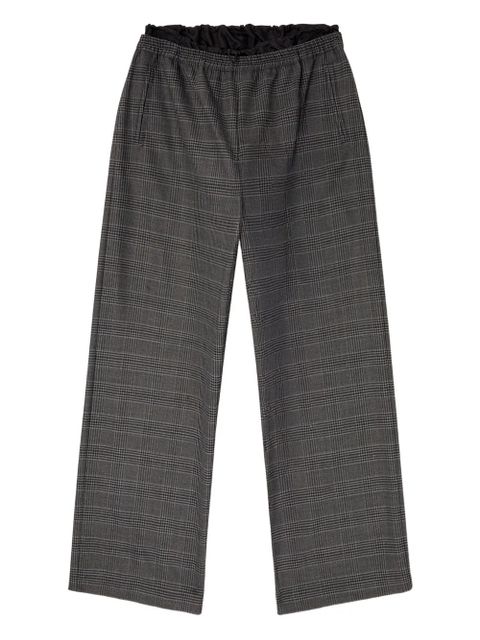 Diesel elastic-waist checked straight trousers - Black - zdjęcie produktu nr 1