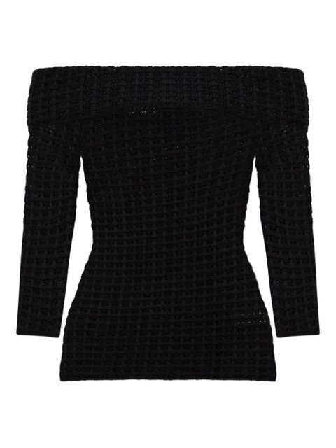 ISABEL MARANT off-shoulder knitted top - Black - zdjęcie produktu nr 1