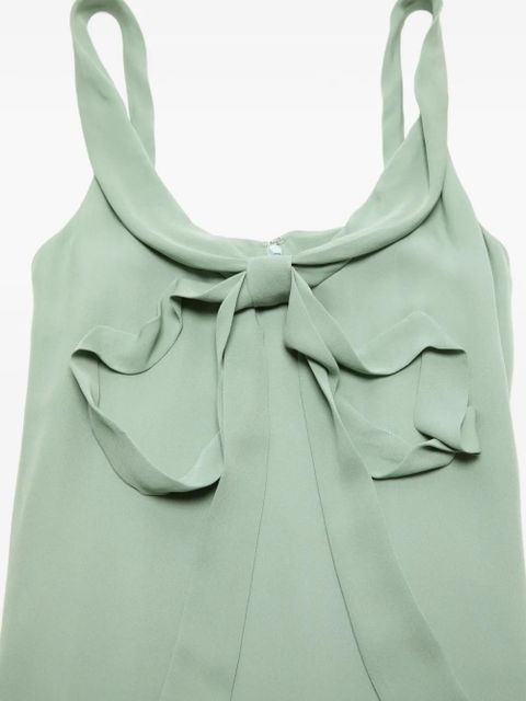 Acne Studios bow-detail silk midi dress - Green