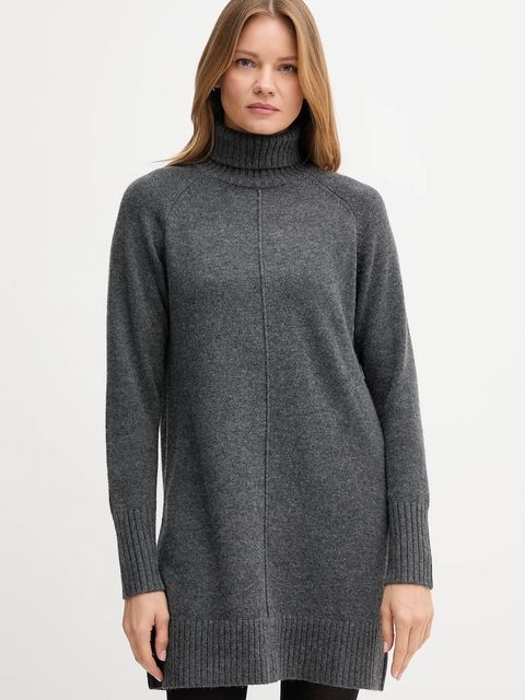 Pepe Jeans sukienka z dodatkiem wełny kolor szary mini oversize PL9537714