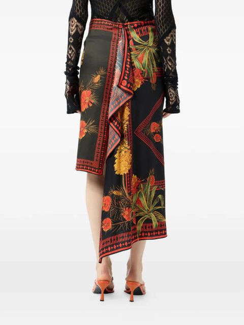 Blumarine foulard-print skirt - Black