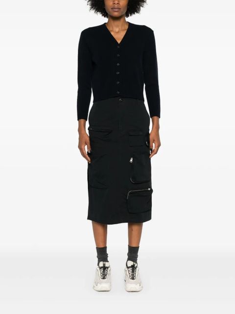 MM6 Maison Margiela single stitch-logo cargo skirt - Black - zdjęcie produktu nr 2