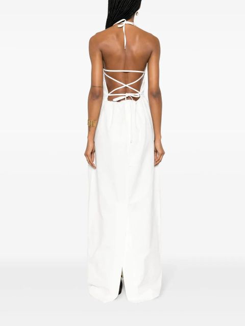 Max Mara Europa canvas maxi dress - White