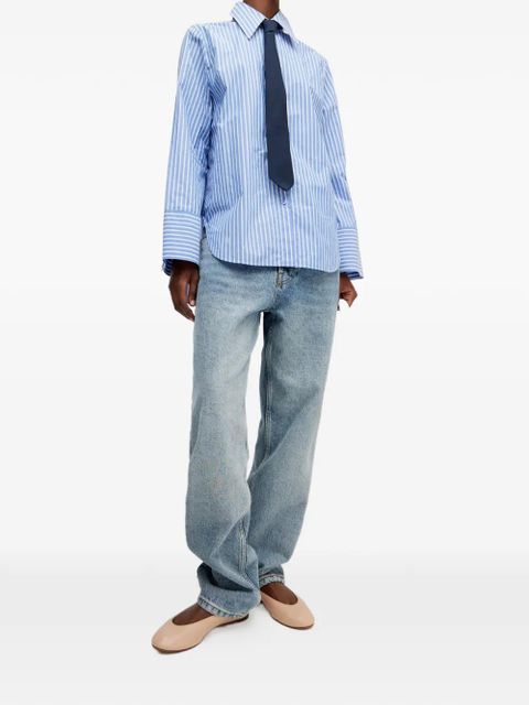 Lanvin logo leather ballerina flats - Neutrals