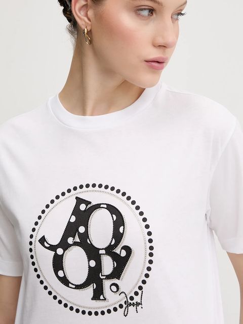 Joop! t-shirt bawełniany damski kolor biały 30100822