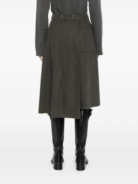 OUR LEGACY Origami asymmetric-hem midi skirt - Grey