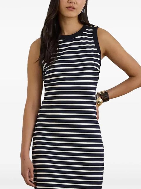 Lauren Ralph Lauren striped button dress - Blue - zdjęcie produktu nr 1