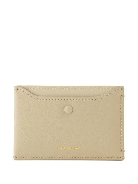Givenchy Day embossed-logo leather card holder - Neutrals - zdjęcie produktu nr 1