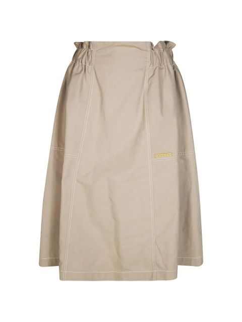 Marni ruffle-detail midi skirt - Neutrals - zdjęcie produktu nr 1