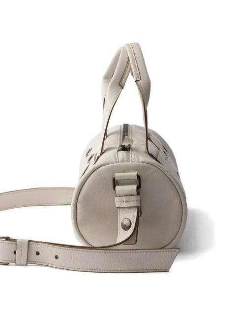 Prada large Route leather tote bag - Neutrals
