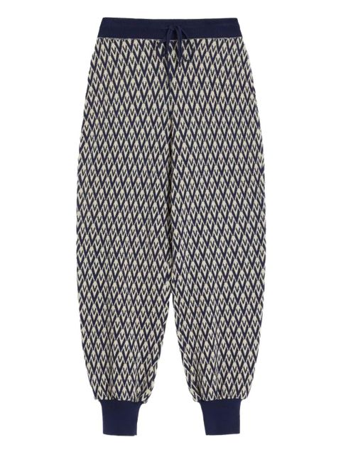 Valentino Garavani Toute La V jacquard track pants - Blue - zdjęcie produktu nr 1