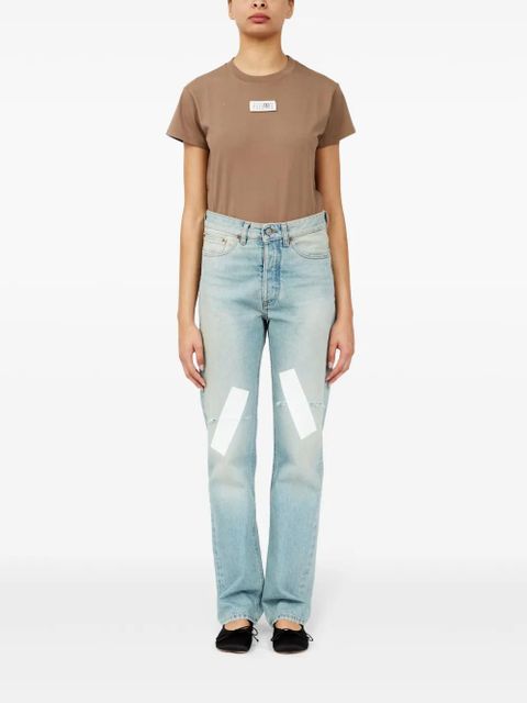 MM6 Maison Margiela distressed straight jeans - Blue