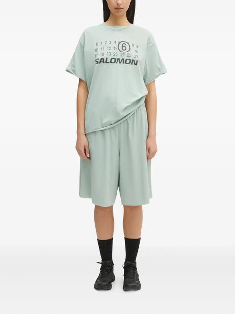 MM6 Maison Margiela x Salomon print textured seamless T-shirt - Green
