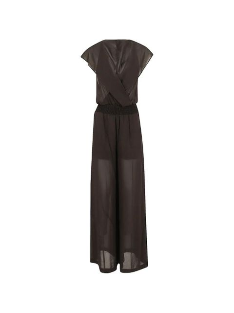 PINKO hooded flared jumpsuit - Brown - zdjęcie produktu nr 1