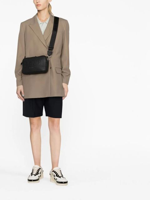 FENDI embossed-logo leather body bag - Black - zdjęcie produktu nr 2