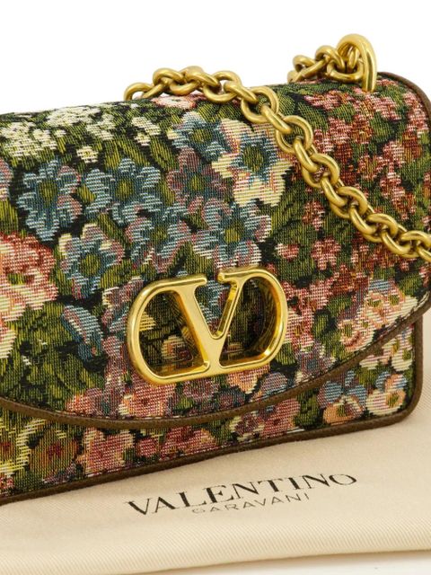 Valentino Garavani Vain floral appliqué shoulder bag - Green - zdjęcie produktu nr 2