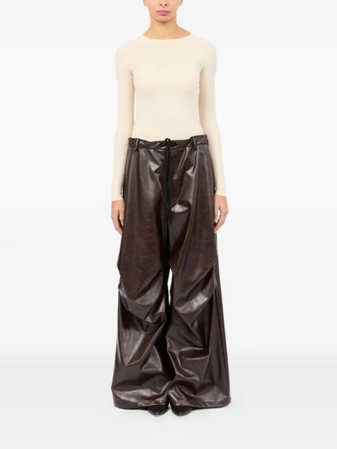 MM6 Maison Margiela draped trousers - Brown