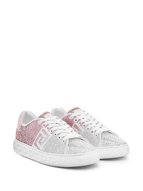 Versace Greca crystal-embellished sneakers - Silver - zdjęcie produktu nr 2