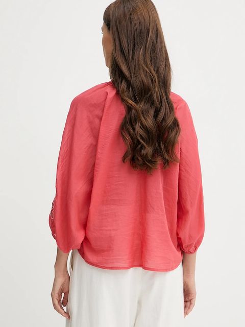 United Colors of Benetton koszula bawełniana damska kolor różowy regular 5VZCDQ0BN