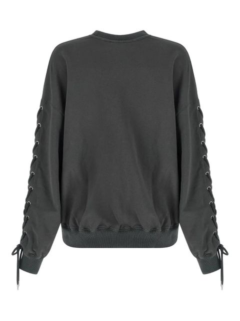 ROTATE BIRGER CHRISTENSEN lacing logo-embroidery sweater - Grey