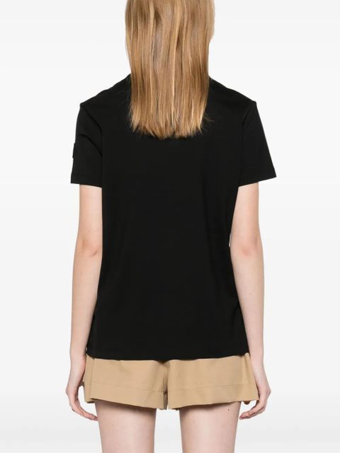 Moncler crochet-accent cotton T-shirt - Black