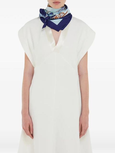 Ferragamo Genio-print silk scarf - Blue - zdjęcie produktu nr 2