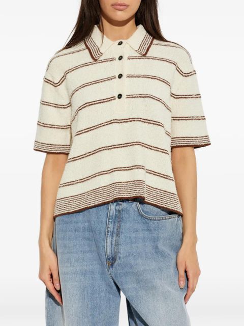 Róhe striped polo top - Neutrals