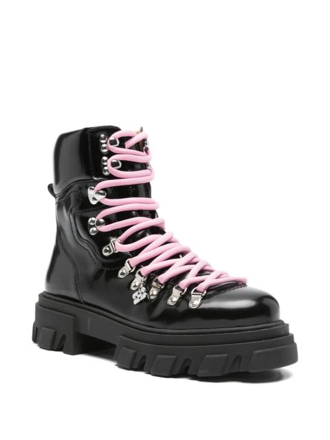 GANNI chunky-sole combat boots - Black - zdjęcie produktu nr 2