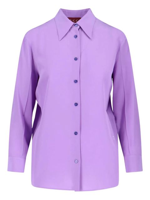 Gucci GG silk shirt - Purple - zdjęcie produktu nr 1