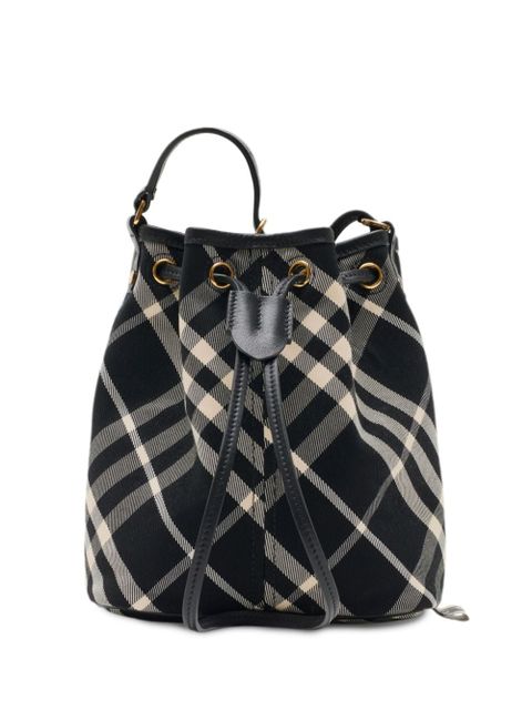 Burberry mini check-print bucket bag - Black - zdjęcie produktu nr 1